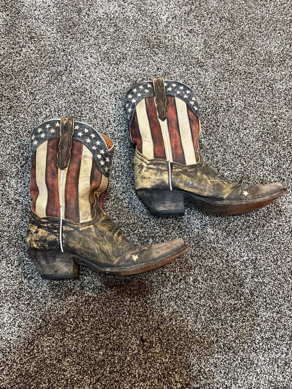 Dan Post Liberty Flag Leather Western Cowboy Boots DP3586